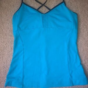 Alo Bright Blue Yoga/Workout Top